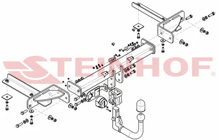 Фаркоп Steinhof для Opel Astra J GTC 2010-2016 Арт.O-104 O-104 в Рязань