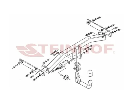 Фаркоп Steinhof для Volkswagen Tiguan 2007-2015 V-129 в Рязань