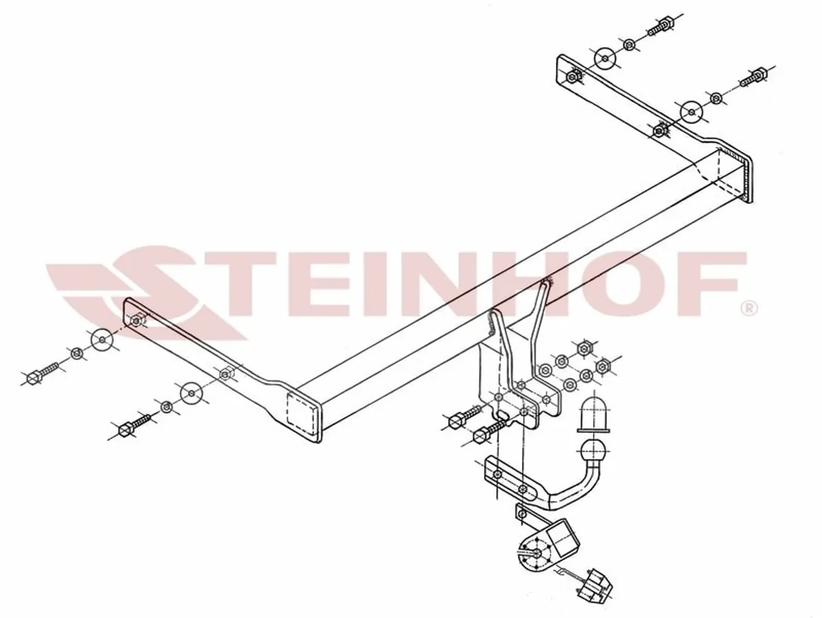 Фаркоп Steinhof для Skoda Octavia 2004-2013 S-341 в Рязань Фаркоп Steinhof для Skoda Octavia 2004-2013 S-341 в Рязань