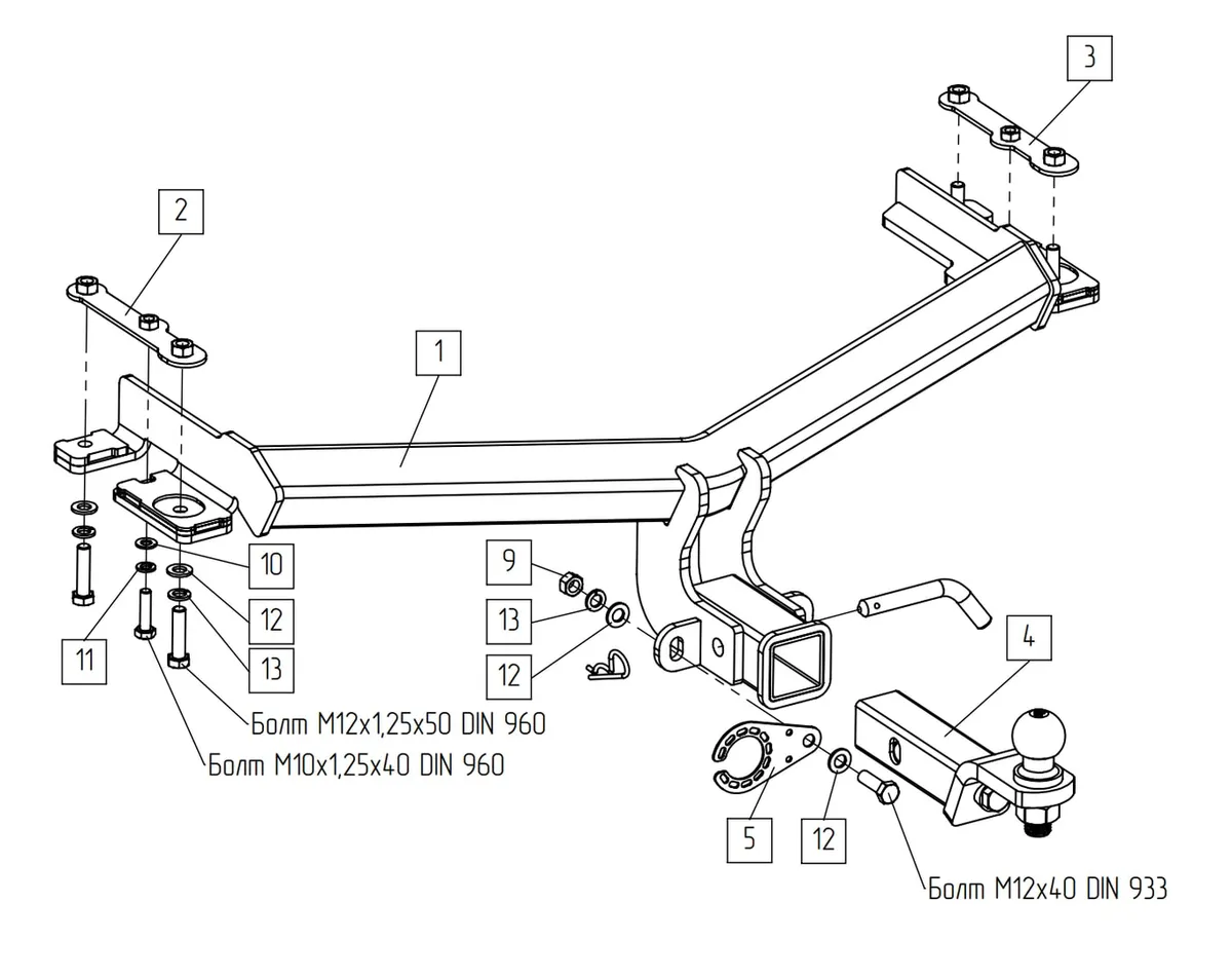 Фаркоп TowRus для GAC GS4 2024- Арт. 299415 299415 в Рязань