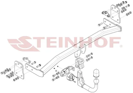 Фаркоп Steinhof для Hyundai Kona 2017-2023, (кроме N-Line и ADBlue) H-266 в Рязань