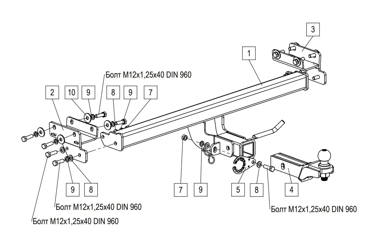 Фаркоп TowRus для Jeland J7 2026- 269086 в Рязань Фаркоп TowRus для Jeland J7 2026- 269086 в Рязань